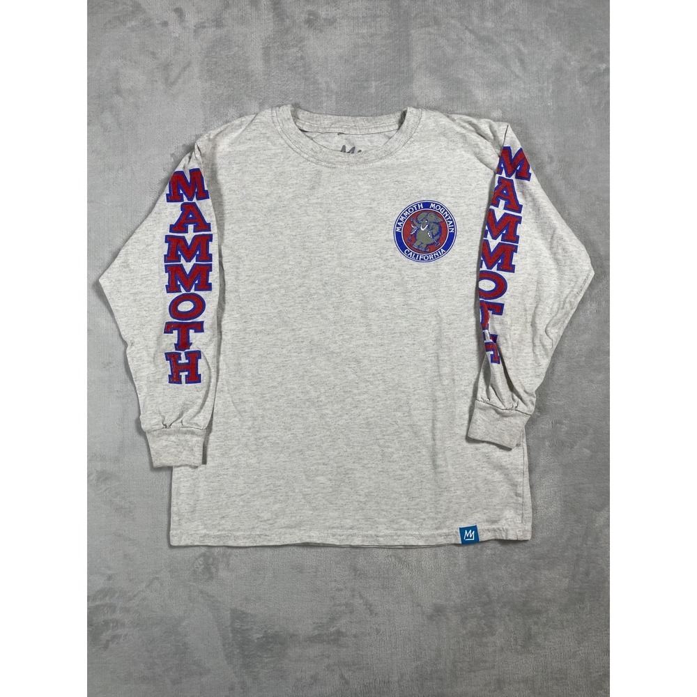 Mammoth Mountain Long Sleeve T-Shirt Youth S Gray Graphic Logo California Ski